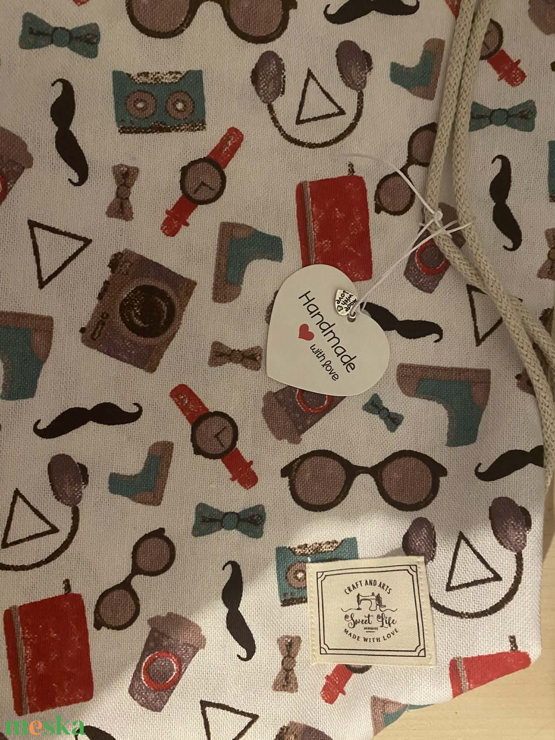 zsinóros szövet hátizsák - táska & tok - hátizsák - tornazsák, gymbag - Meska.hu