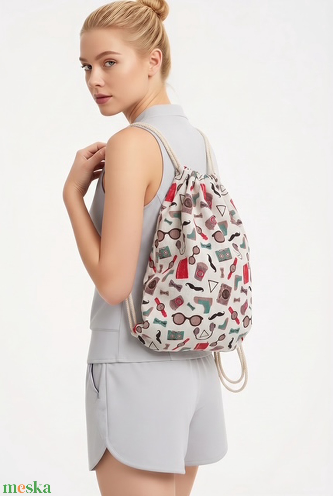 zsinóros szövet hátizsák - táska & tok - hátizsák - tornazsák, gymbag - Meska.hu