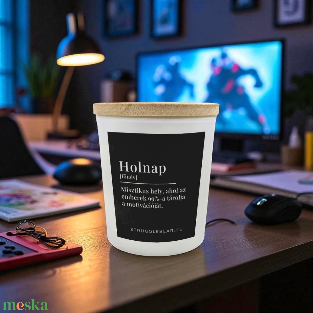 Holnap Szójaviasz illatgyertya - otthon & életmód - gyertya, illat, aroma - gyertya - Meska.hu