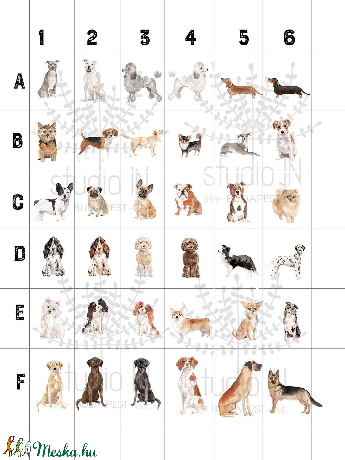 Személyre szóló, egyedi kutyás falikép, házi kedvenc falikép, kutyás dekoráció, névreszóló kutyus kép  -  - Meska.hu