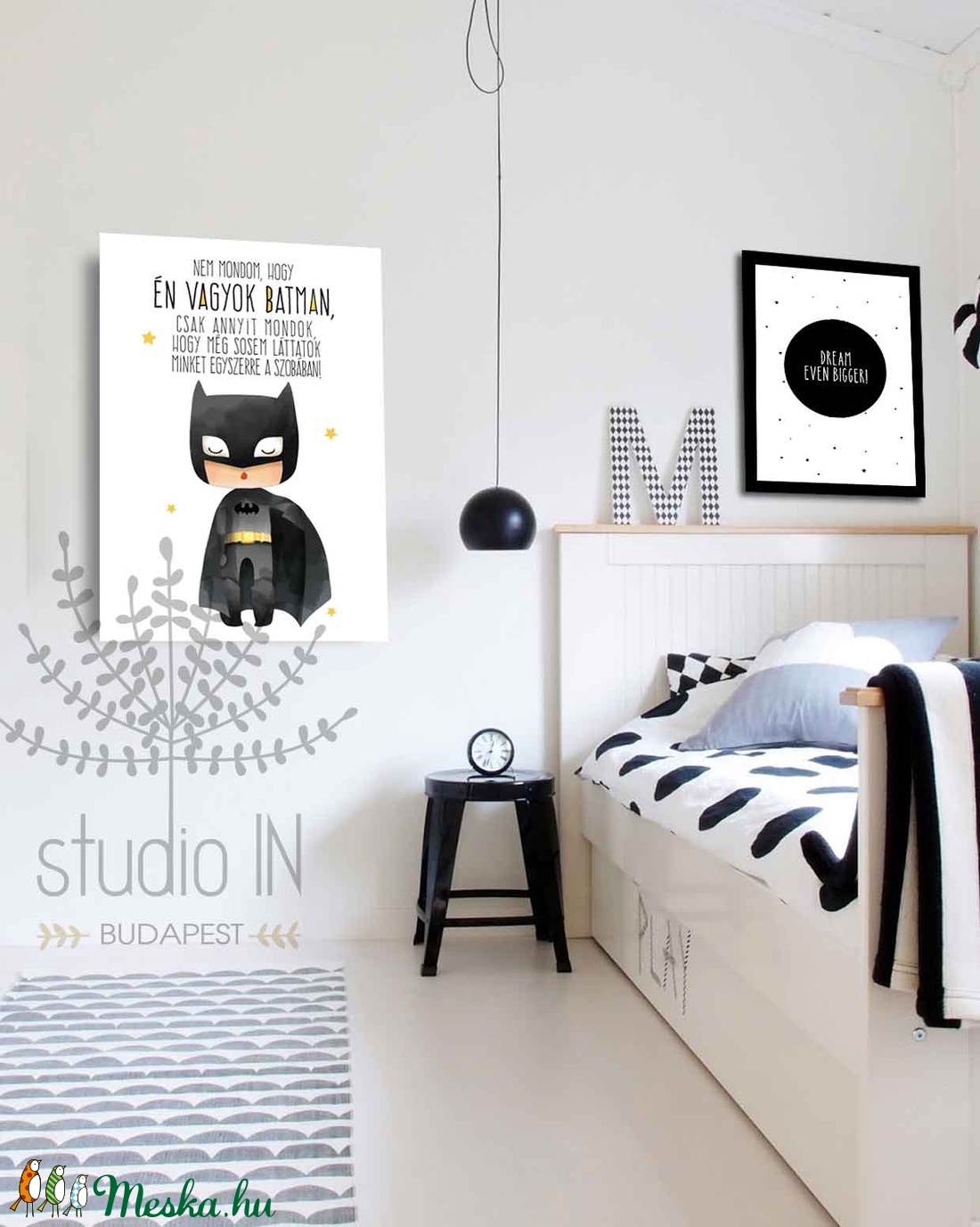 szuperhős fali kép, fiú szoba dekoráció, batman fali kép,  -  - Meska.hu