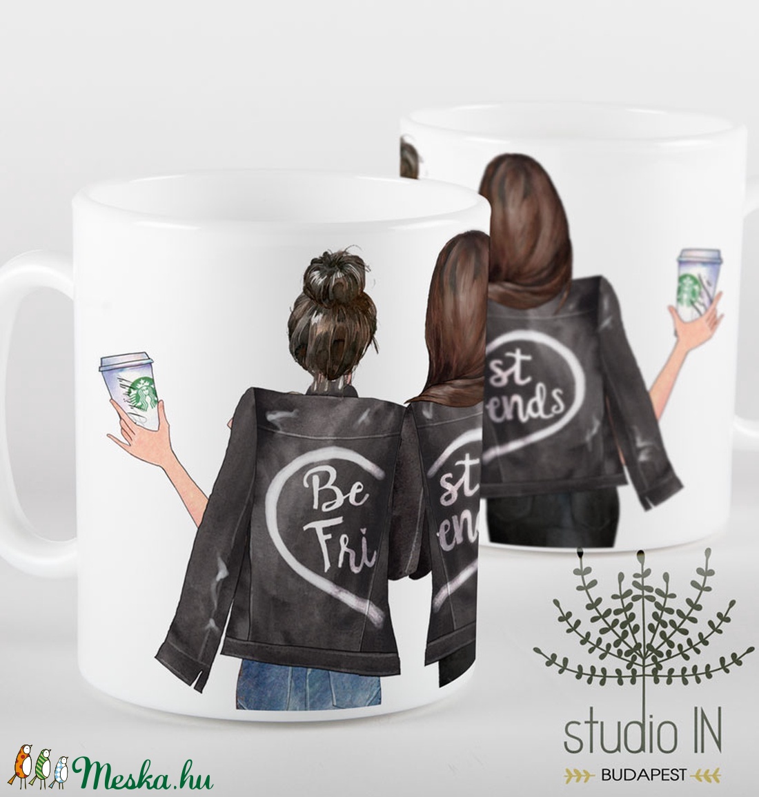 Barátság bögre, trendi bögre, legjobb barát bögre, bff, névreszóló bögre -  - Meska.hu