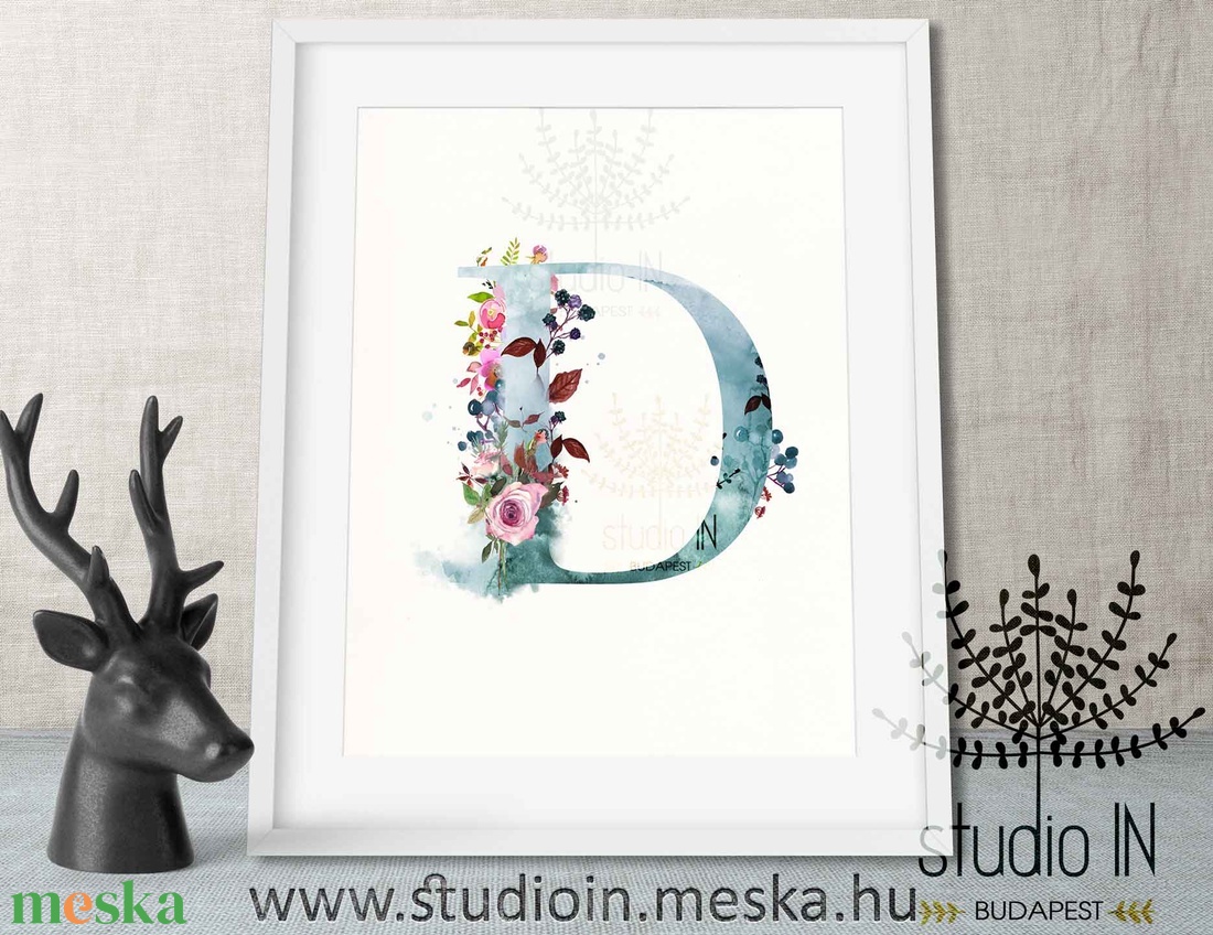 MONOGRAM FALIKÉP, Babaszoba dekoráció, -A- betű - otthon & életmód - babaszoba, gyerekszoba - babaszoba kép - Meska.hu