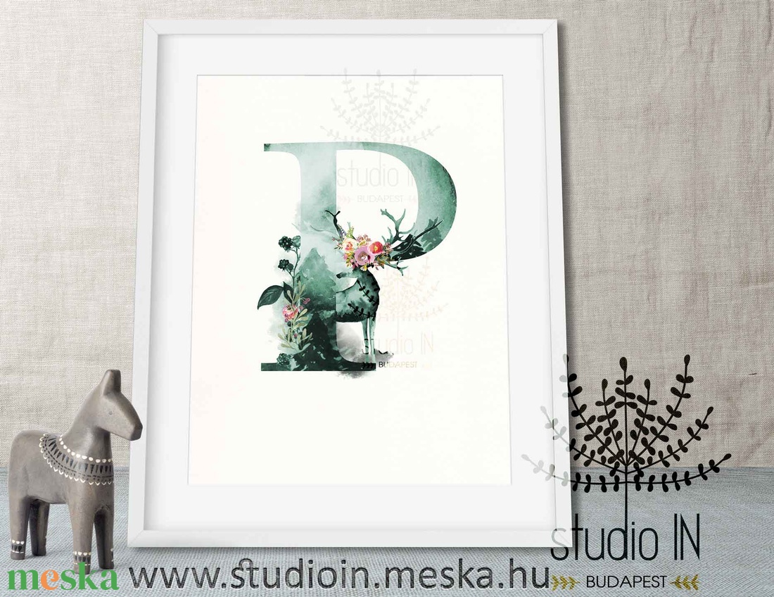 MONOGRAM FALIKÉP, Babaszoba dekoráció, -A- betű - otthon & életmód - babaszoba, gyerekszoba - babaszoba kép - Meska.hu
