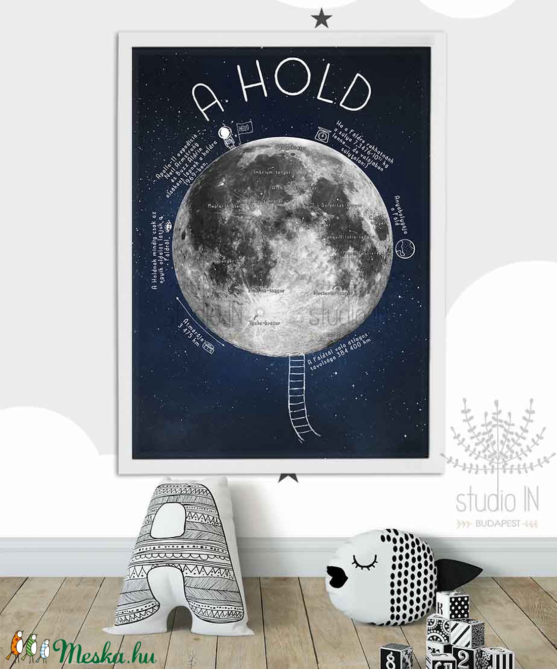 A hold, hold poszter, csillagkép, luna, égbolt, Hold falikép - - Meska.hu A hold, hold poszter, csillagkép, luna, égbolt, Hold falikép - - Meska.hu