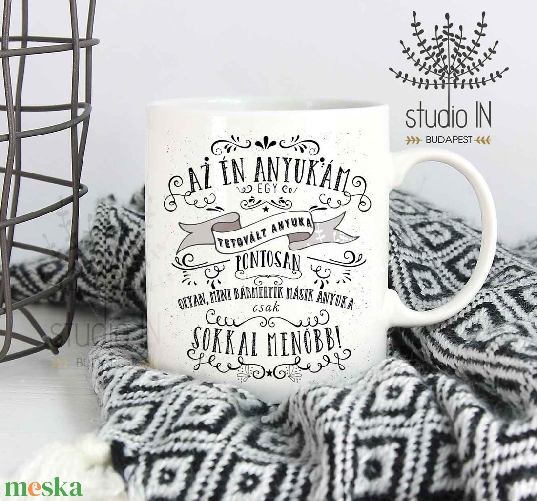 Anya Bögre, anyák napi bögre, tetkós humoros feliratú bögre - otthon & életmód - konyhafelszerelés, tálalás - tálalás - bögre & csésze - Meska.hu