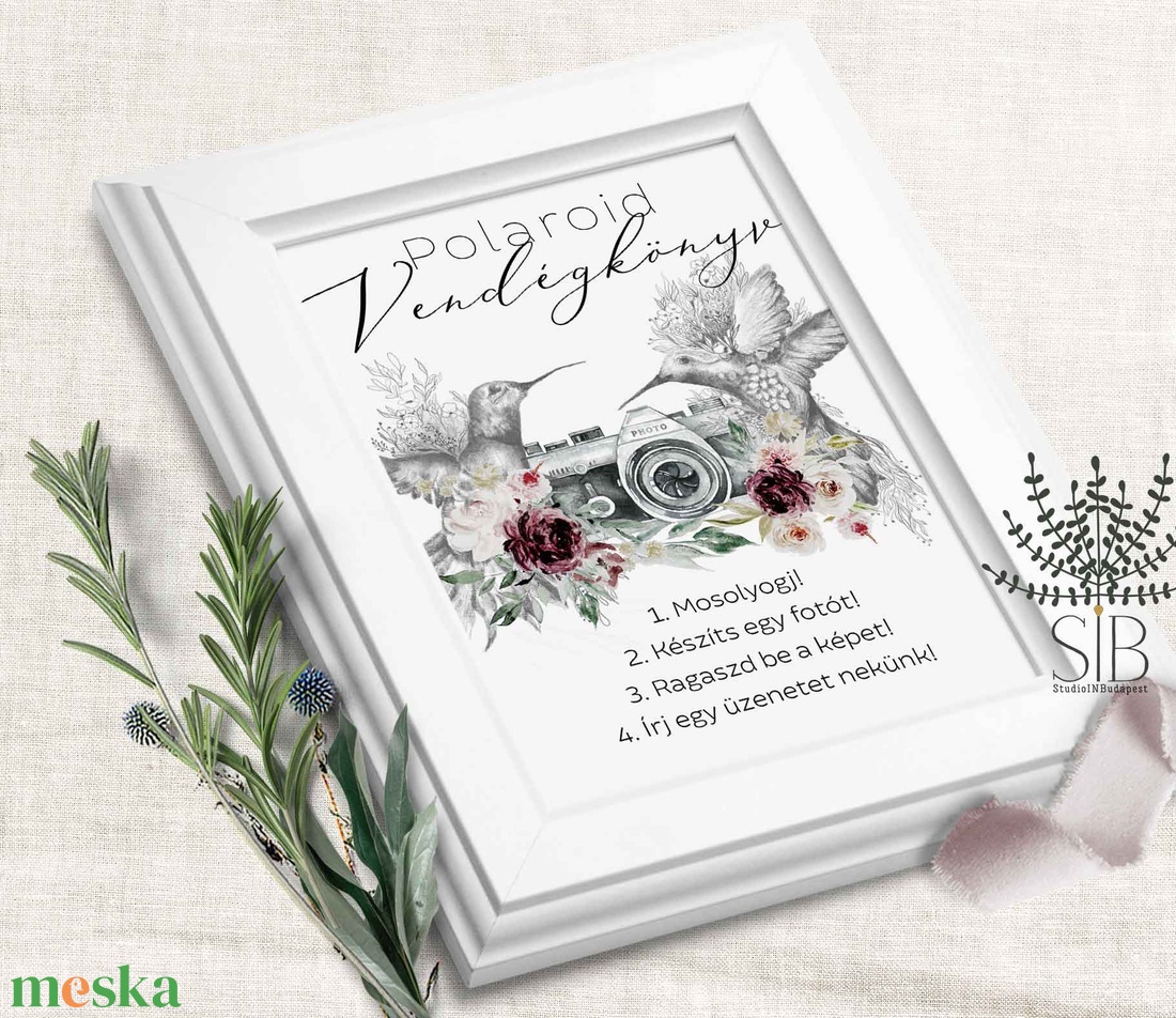 Esküvői vendégkönyv jelző felirat - esküvő - dekoráció - tábla & jelzés - Meska.hu
