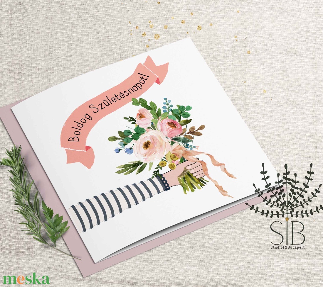 Születésnapi képeslap, névnapi képeslap, szülinapi névre szóló képeslap, barátnő képeslap - otthon & lakás - papír írószer - képeslap & levélpapír - Meska.hu
