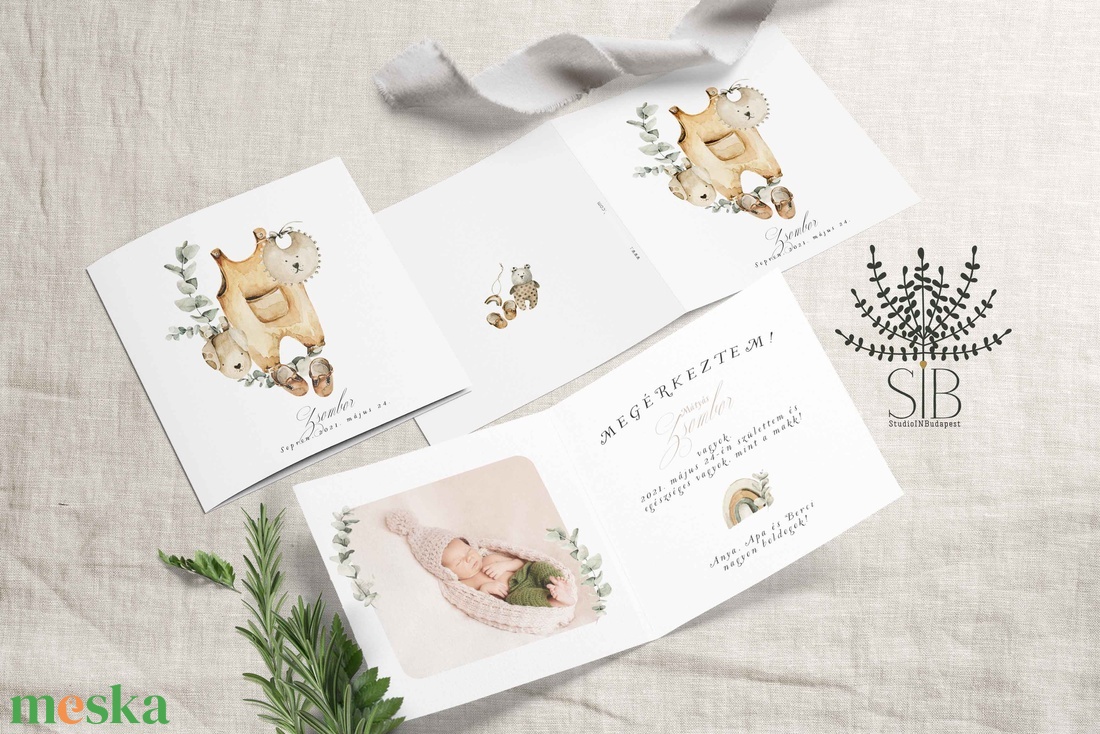 Bohém, babaruha mintás Babaköszöntő Megérkeztem lap kisfiúknak - otthon & életmód - papír, írószer - Meska.hu