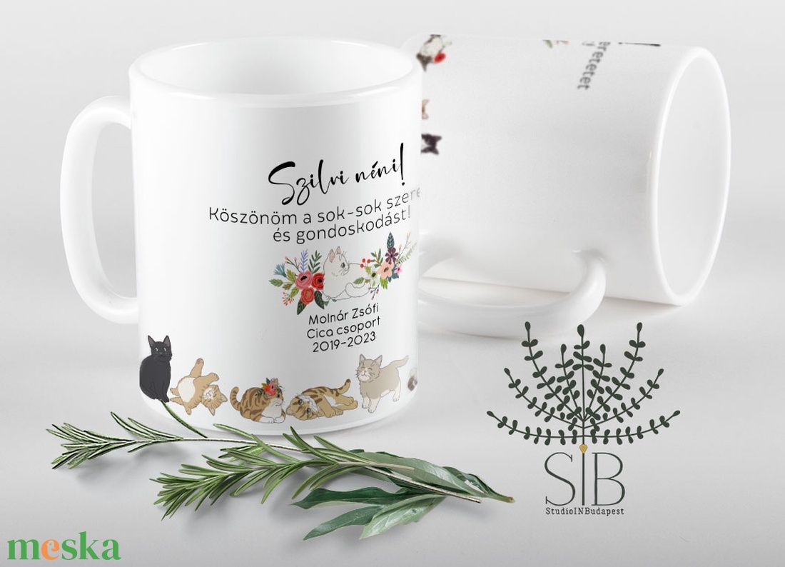 Cicás bögre óvodai ballagási ajándék - otthon & életmód - konyhafelszerelés, tálalás - tálalás - bögre & csésze - Meska.hu