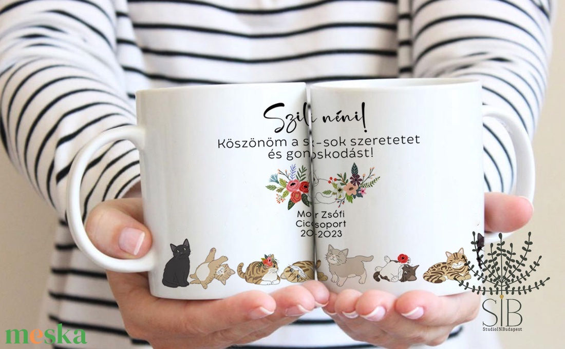 Cicás bögre óvodai ballagási ajándék - otthon & életmód - konyhafelszerelés, tálalás - tálalás - bögre & csésze - Meska.hu