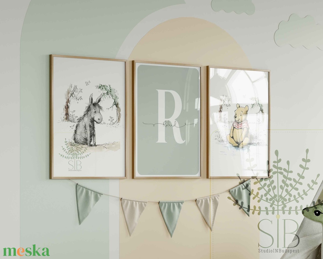 Macis Falikép gyerekszobába, Micimackó stílusú illusztrációval, 3 db-os print - otthon & életmód - babaszoba, gyerekszoba - babaszoba kép - Meska.hu Macis Falikép gyerekszobába, Micimackó stílusú illusztrációval, 3 db-os print - otthon & életmód - babaszoba, gyerekszoba - babaszoba kép - Meska.hu