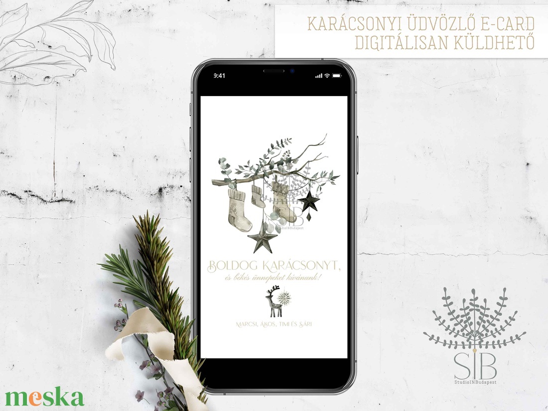 Karácsonyi zokni mintás digitális képeslap - karácsony - karácsonyi ajándékozás - karácsonyi képeslap, üdvözlőlap, ajándékkísérő - Meska.hu