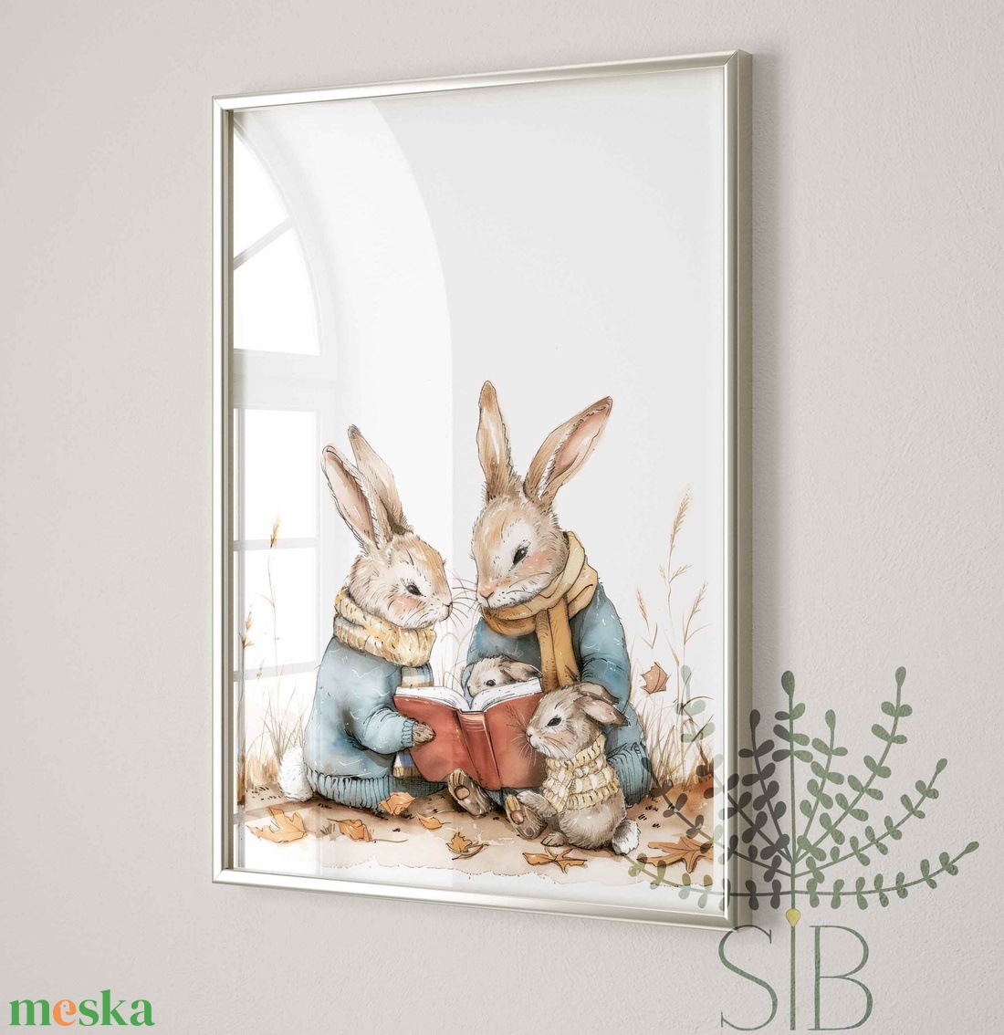 Kedves nyuszi család illusztráció, 2db-os print gyerekszobába - otthon & életmód - babaszoba, gyerekszoba - babaszoba kép - Meska.hu Kedves nyuszi család illusztráció, 2db-os print gyerekszobába - otthon & életmód - babaszoba, gyerekszoba - babaszoba kép - Meska.hu