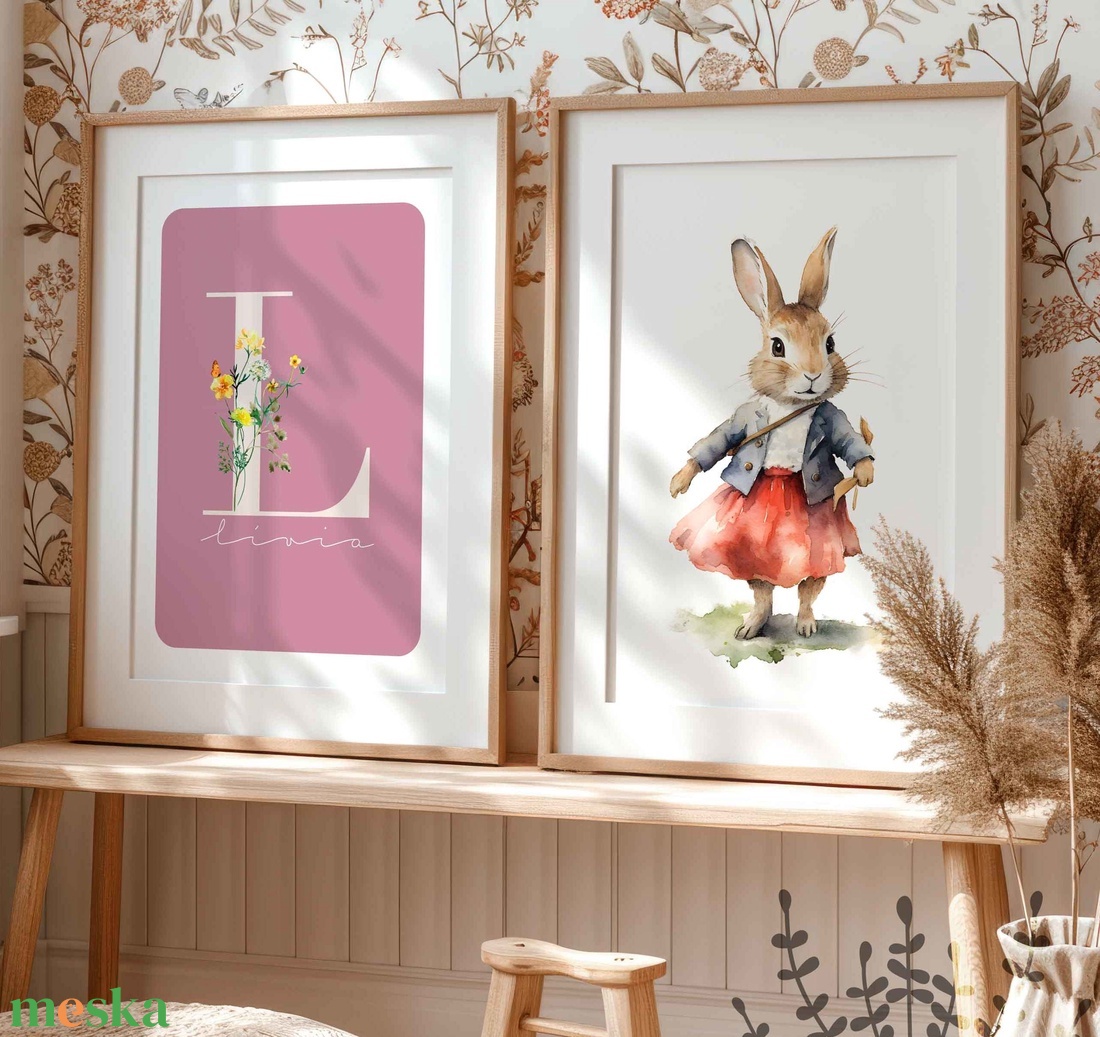 Nyuszis névre szóló gyermekszobai falikép szett, 2db-os print gyerekszobába - otthon & életmód - babaszoba, gyerekszoba - babaszoba kép - Meska.hu Nyuszis névre szóló gyermekszobai falikép szett, 2db-os print gyerekszobába - otthon & életmód - babaszoba, gyerekszoba - babaszoba kép - Meska.hu