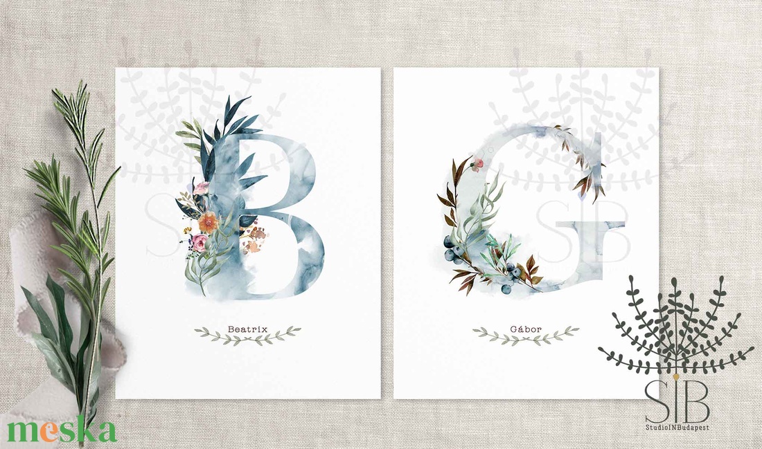 Monogram betű vízfesték illusztrált falikép print - otthon & életmód - babaszoba, gyerekszoba - babaszoba kép - Meska.hu Monogram betű vízfesték illusztrált falikép print - otthon & életmód - babaszoba, gyerekszoba - babaszoba kép - Meska.hu