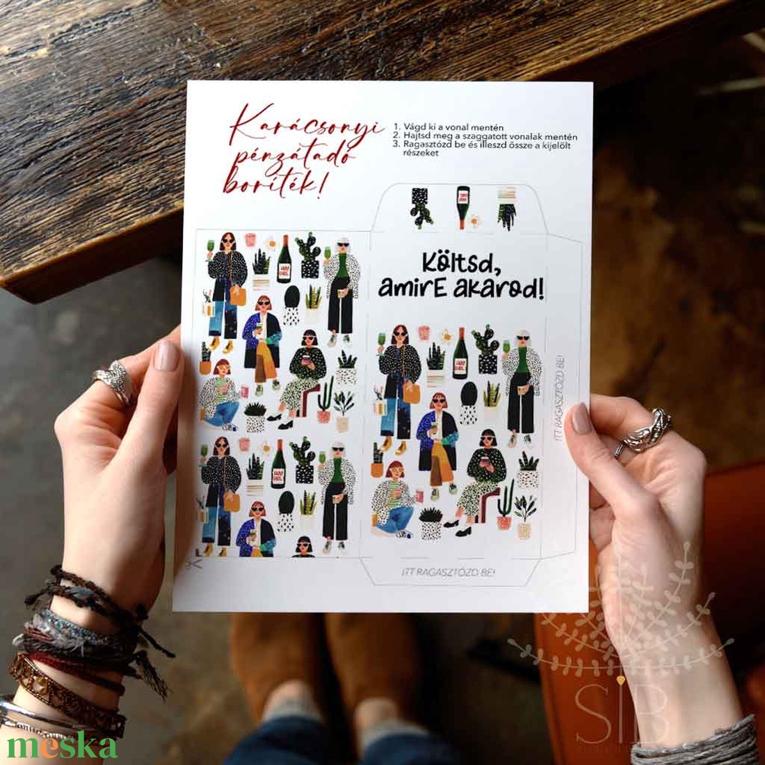 Karácsonyi csináld magad pénzátadó boríték, last minute ajándék, letölthető, nyomtatható DIY - karácsony - karácsonyi ajándékozás - karácsonyi képeslap, üdvözlőlap, ajándékkísérő - Meska.hu