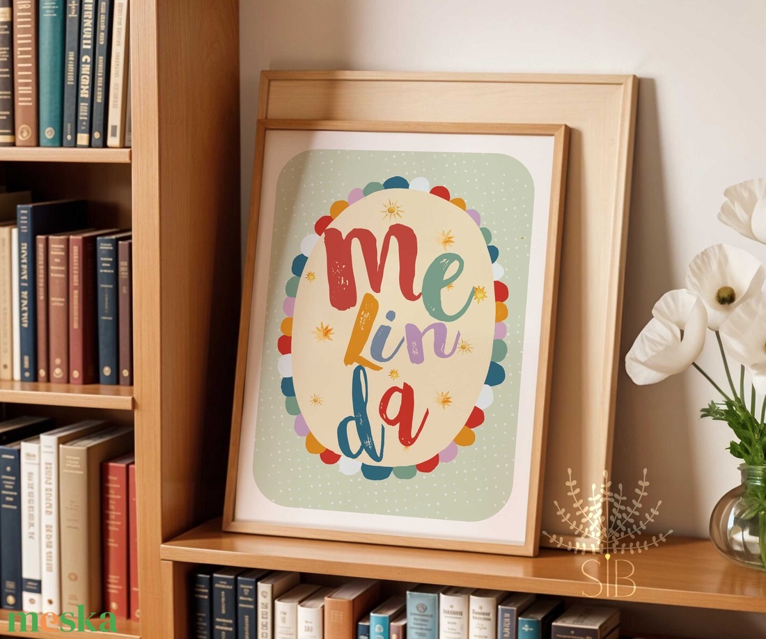 Névre szóló, személyre szabott színes, vidám gyermekszobai falikép - baba - mama - babaszoba-dekoráció - babaszoba kép - Meska.hu