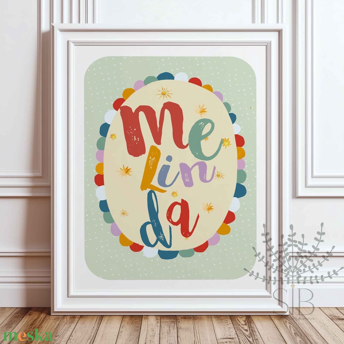 Névre szóló, személyre szabott színes, vidám gyermekszobai falikép - baba - mama - babaszoba-dekoráció - babaszoba kép - Meska.hu