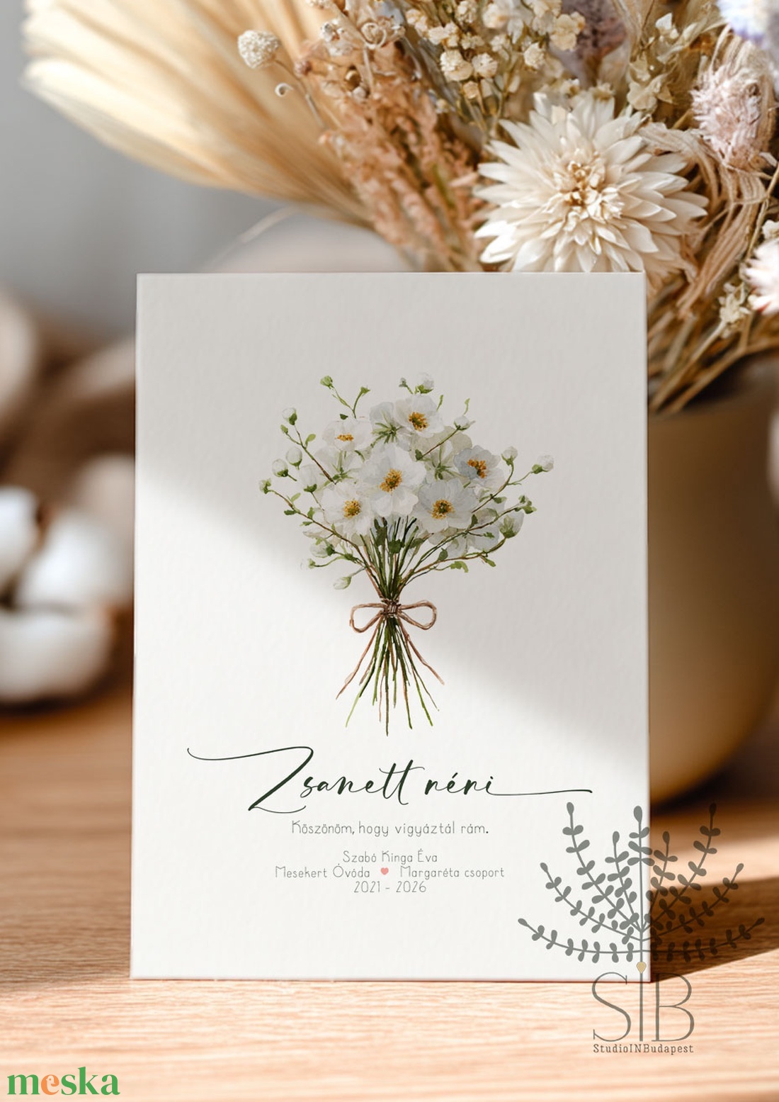 Köszönőajándék óvó néniknek, dadusoknak, virágcsokor mintás ovis ballagási búcsúajándék, ajándékkísérő - otthon & életmód - papír, írószer - ajándékozás kellékei - képeslap, üdvözlőlap - Meska.hu