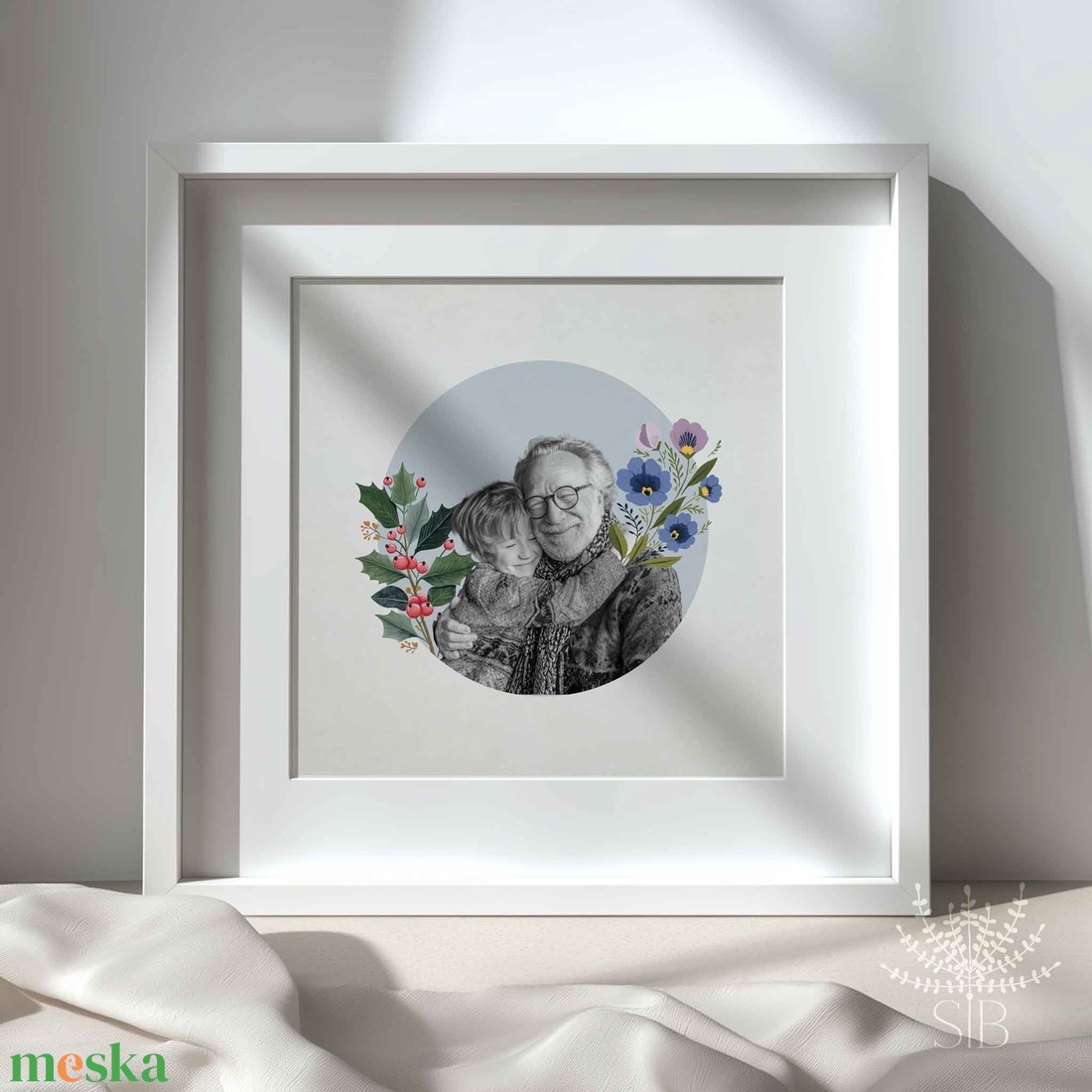 Névre szóló egyedi fotó kollázs hónapvirág ajándék - művészet - kollázs - Meska.hu