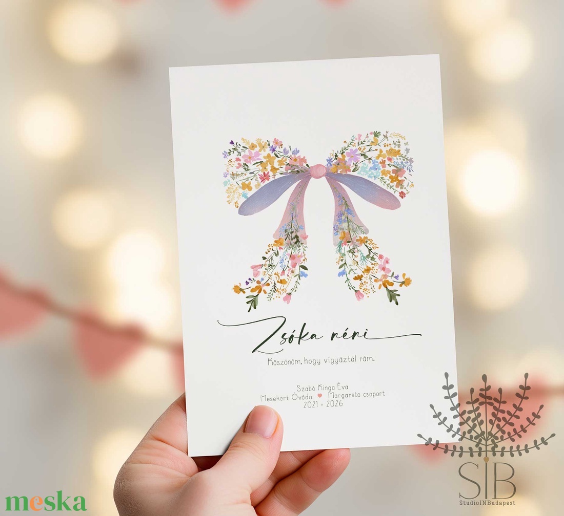 Köszönő képeslap tanároknak, óvódai ballagási képeslap ovónőknek, dadusoknak - otthon & életmód - papír, írószer - ajándékozás kellékei - képeslap, üdvözlőlap - Meska.hu