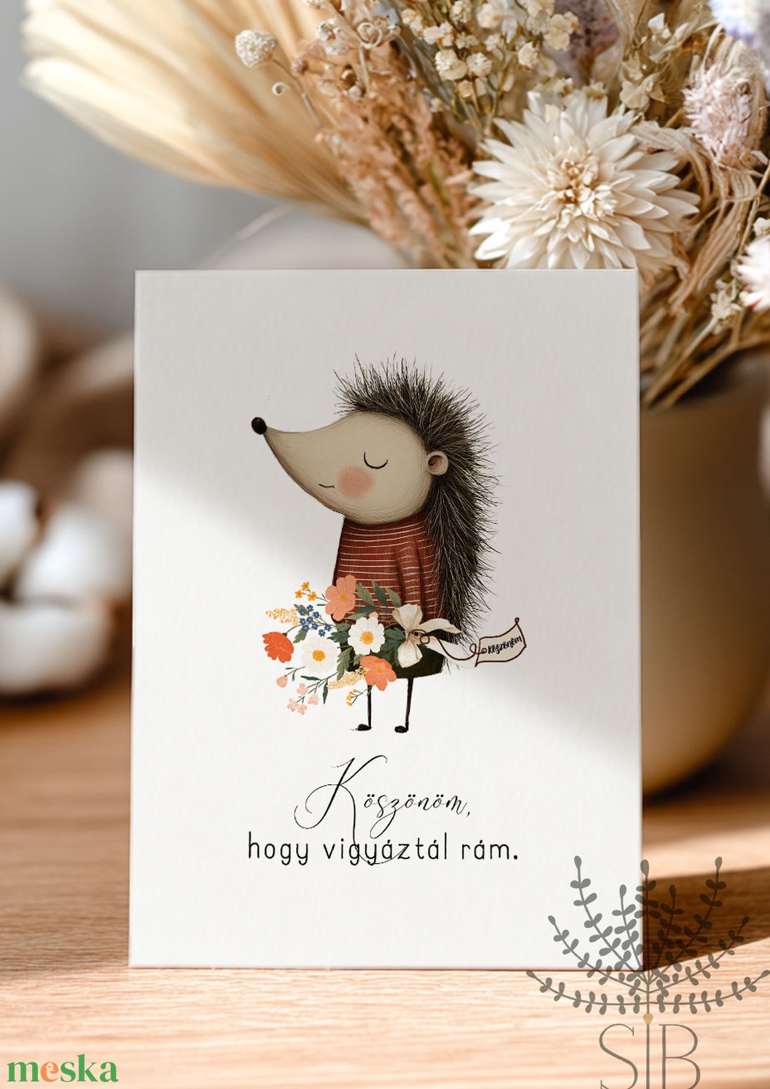 Köszönő kártya, ballagási évzáró köszönöm képeslap, sün - otthon & életmód - papír, írószer - ajándékozás kellékei - képeslap, üdvözlőlap - Meska.hu