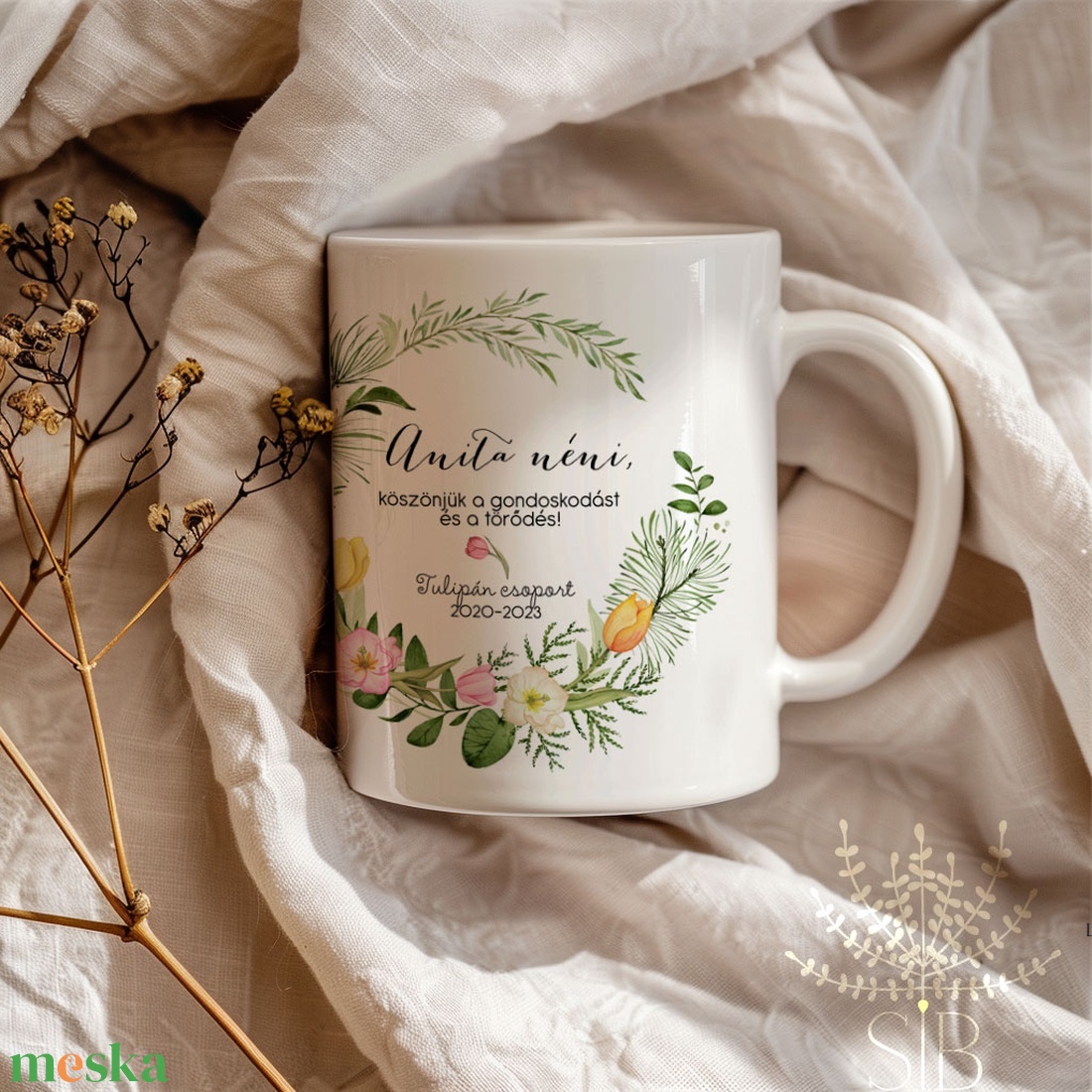 Pedagógus ajándék bögre, névre szóló tulipán mintás ballagási ajándék tanároknak, pedagógusoknak - otthon & életmód - konyhafelszerelés, tálalás - tálalás - bögre & csésze - Meska.hu