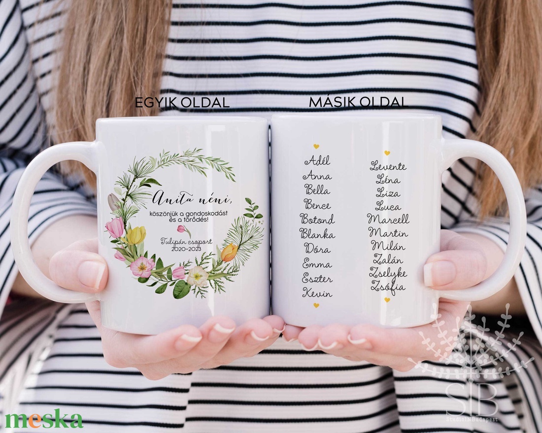 Pedagógus ajándék bögre, névre szóló tulipán mintás ballagási ajándék tanároknak, pedagógusoknak - otthon & életmód - konyhafelszerelés, tálalás - tálalás - bögre & csésze - Meska.hu