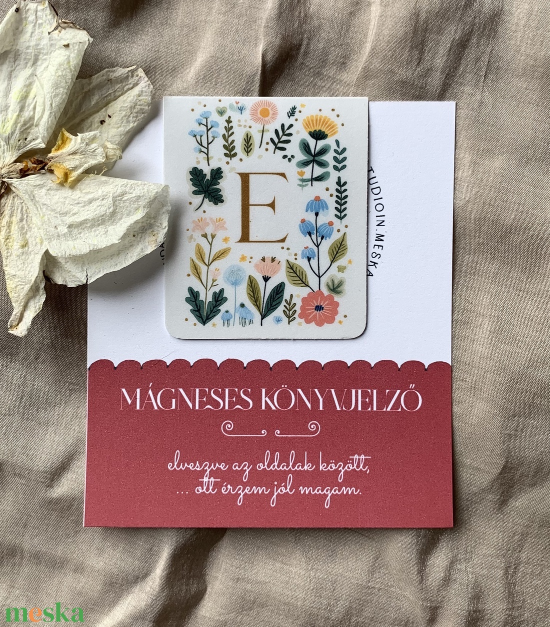 Mágneses könyvjelző, kezdőbetűs határidőnapló jelölő, monogram ajándék - könyv & zene - könyvjelző - Meska.hu
