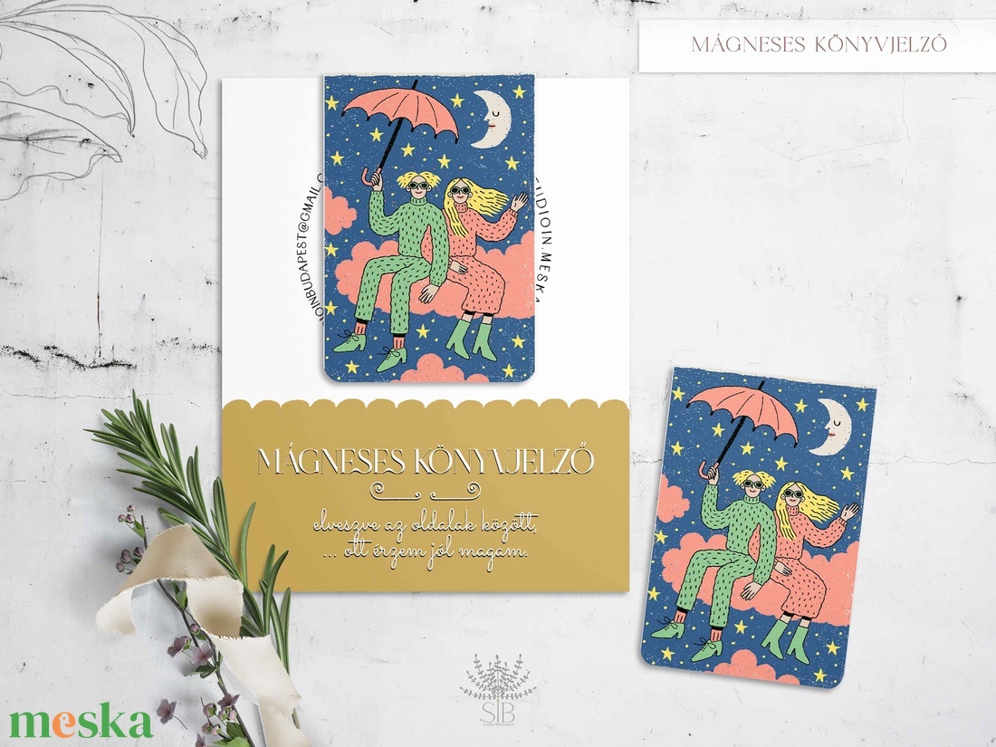 Mágneses könyvjelző, vonalrajzos határidőnapló jelölő - könyv & zene - könyvjelző - Meska.hu