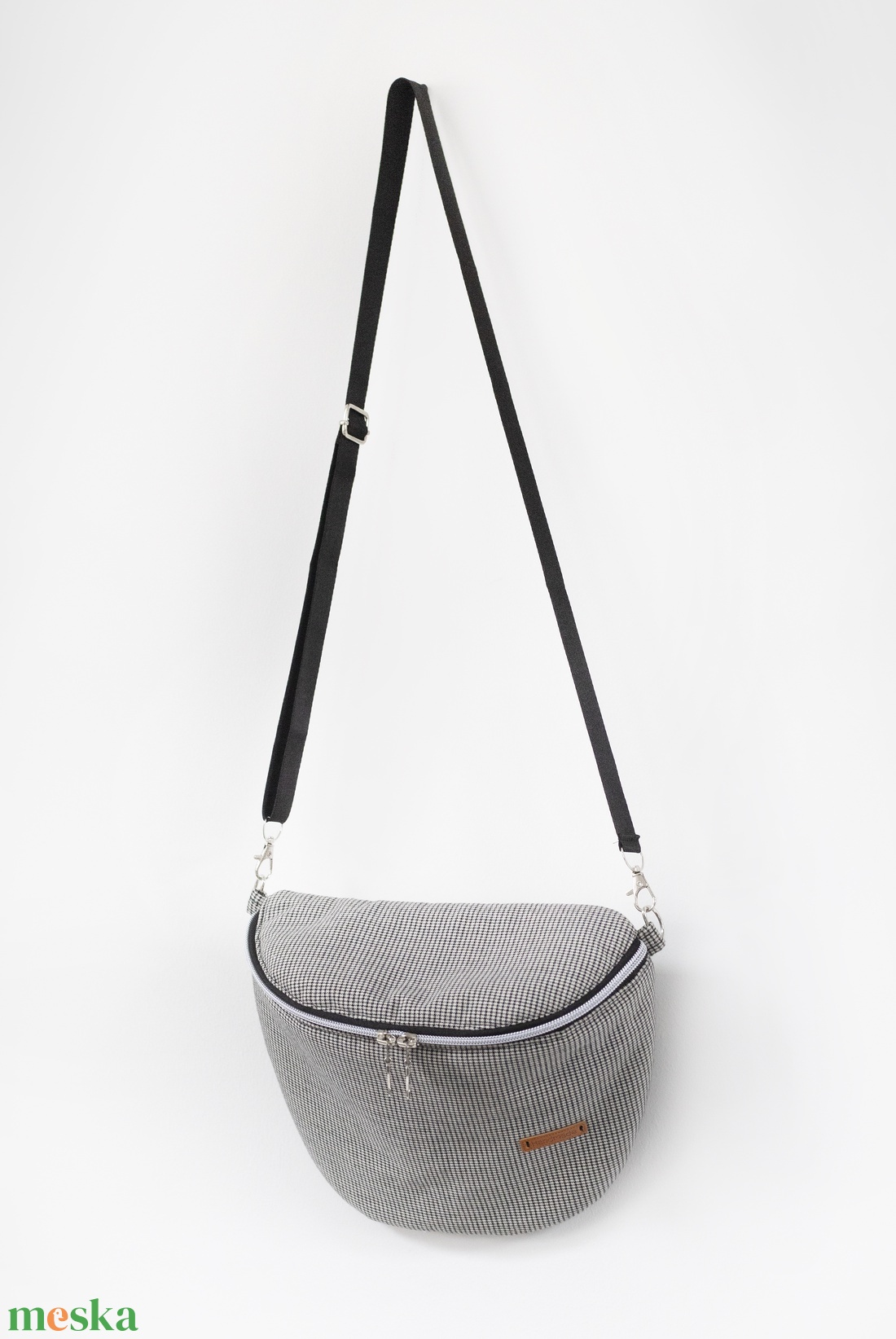 Pepita mintás testtáska - táska & tok - variálható táska - Meska.hu