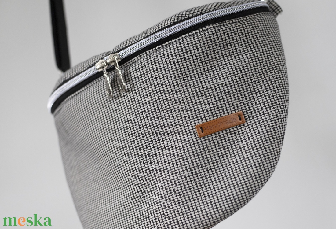 Pepita mintás testtáska - táska & tok - variálható táska - Meska.hu