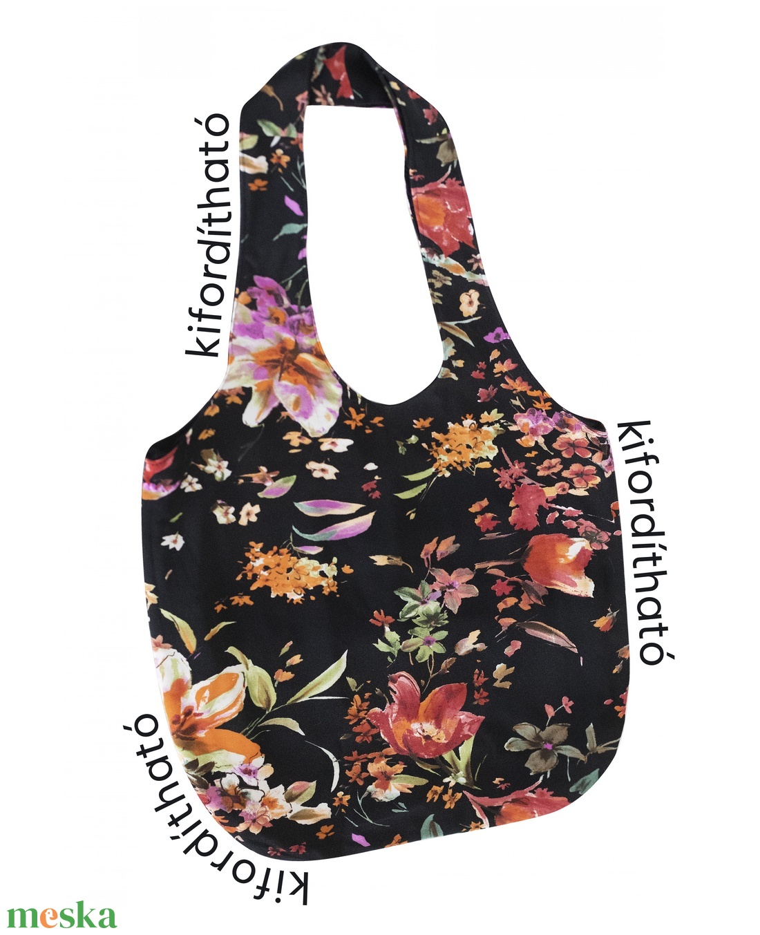 Kifordítható bevásárlószatyor - táska & tok - bevásárlás & shopper táska - shopper, textiltáska, szatyor - Meska.hu