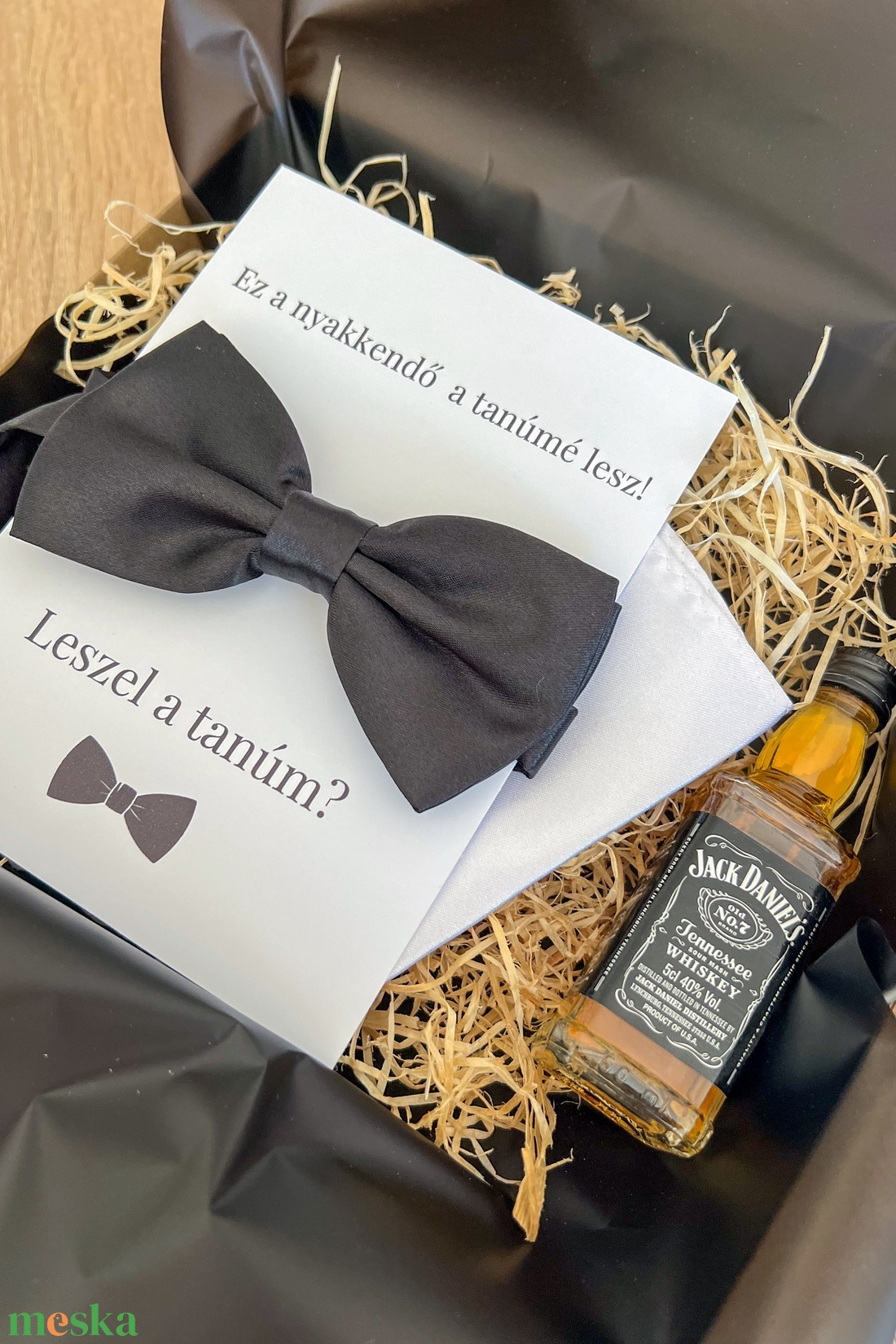 Férfi tanú felkérő box - esküvő - kiegészítők - nyakkendő - Meska.hu