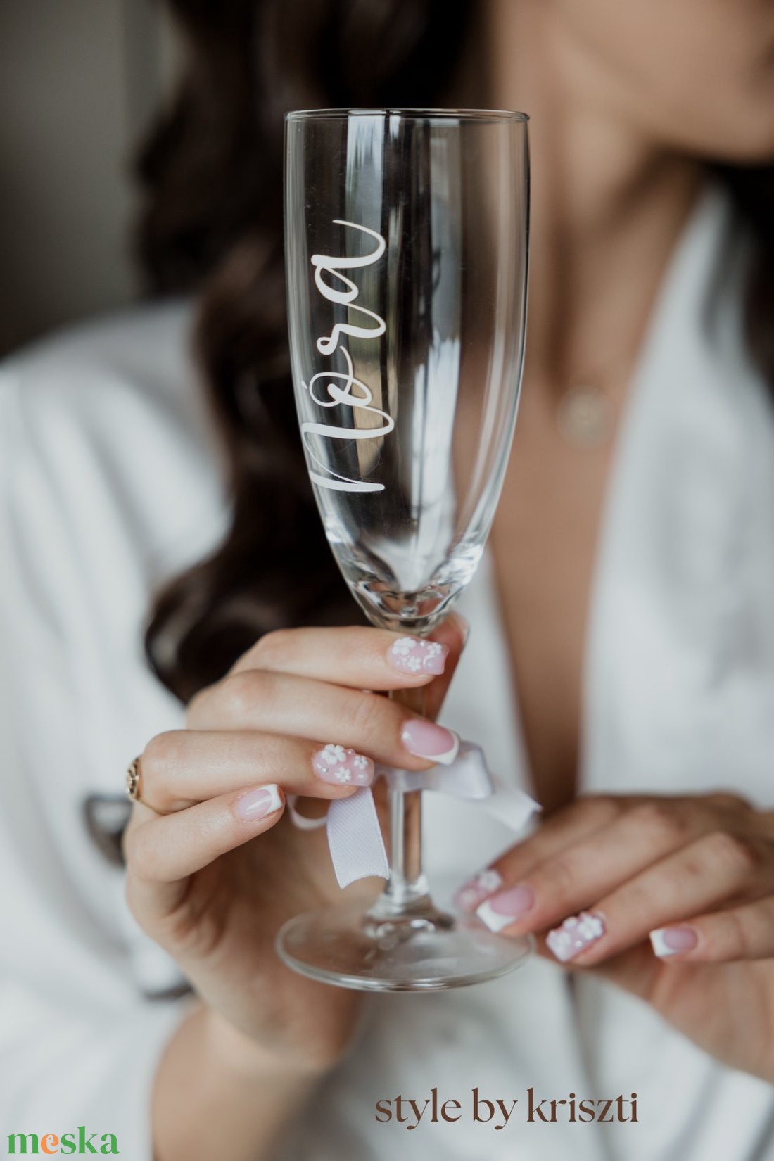 Esküvői pezsgőspohár - esküvő - emlék & ajándék - nászajándék - esküvői pohár, pohárszett - Meska.hu