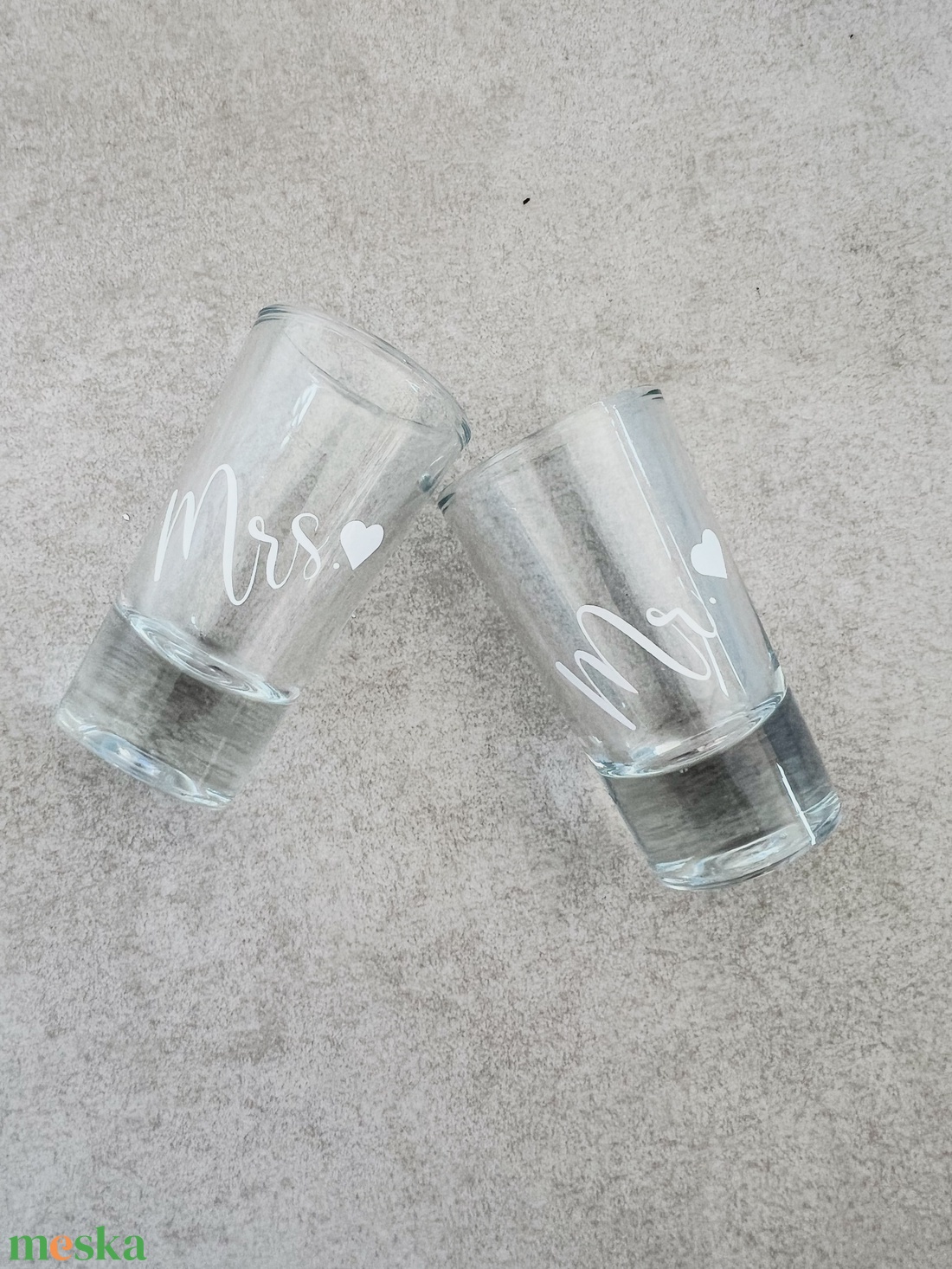 Mr and Mrs. feles pohár szett esküvőre - esküvő - kiegészítők - nyakkendő - Meska.hu