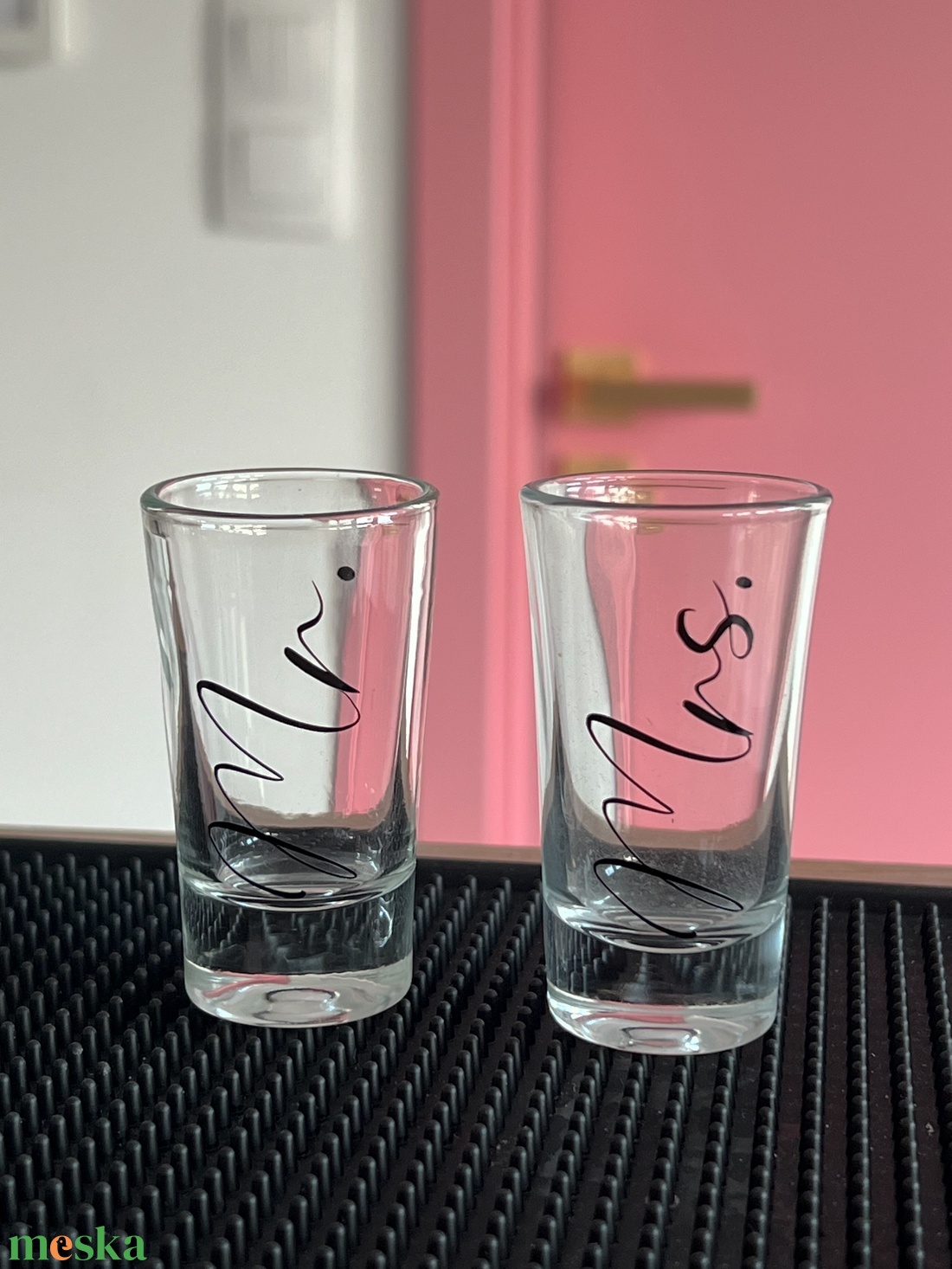 Mr and Mrs. feles pohár szett esküvőre - esküvő - kiegészítők - nyakkendő - Meska.hu