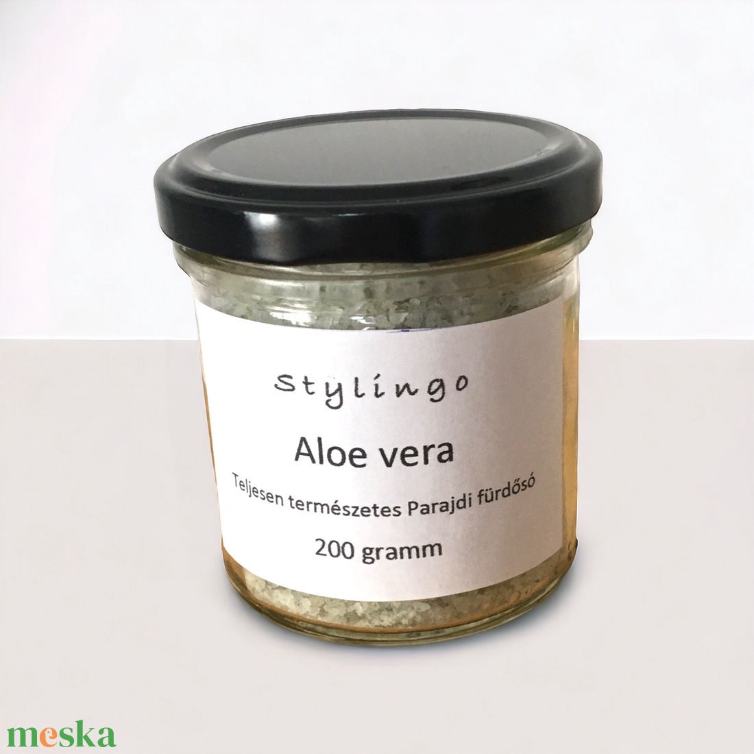 Aloe vera  Parajdi fürdősó - szépségápolás - szappan & fürdés - fürdősó, fürdőgolyó, habfürdő - Meska.hu
