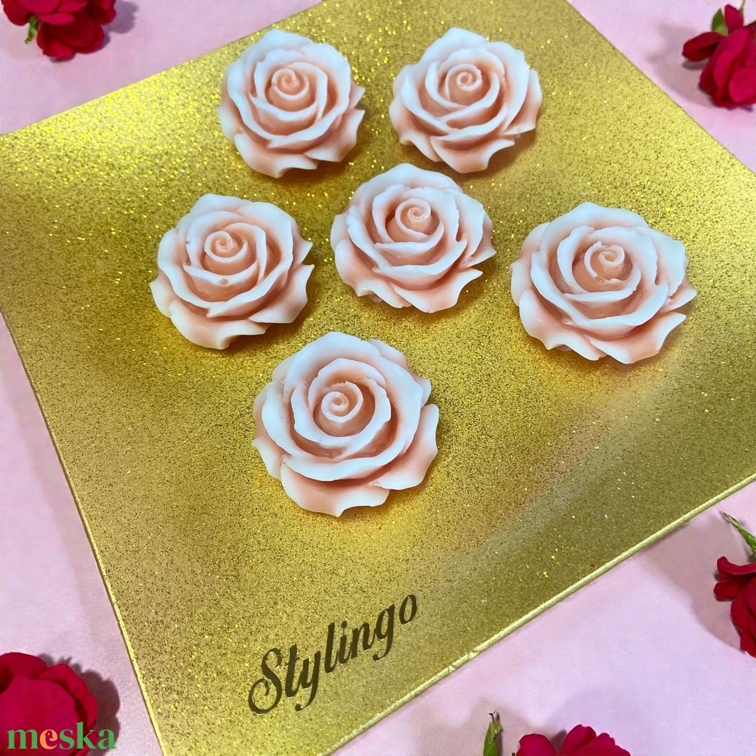 AKCIÓ! Pici szappanrózsák  - szépségápolás - szappan & fürdés - kézműves szappan - Meska.hu