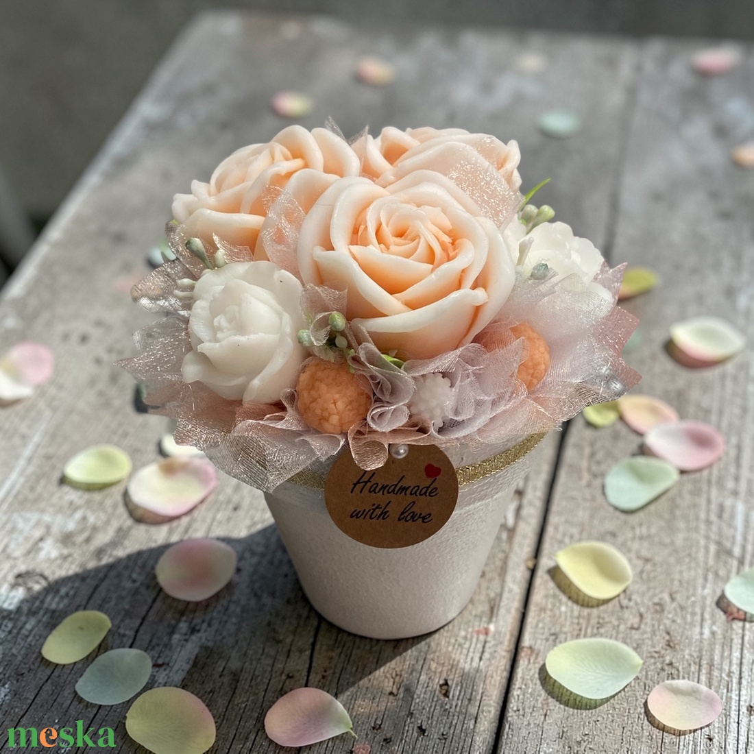 Cserepes tavaszi virágbox - otthon & életmód - virágdekoráció - virágok - virágbox - Meska.hu