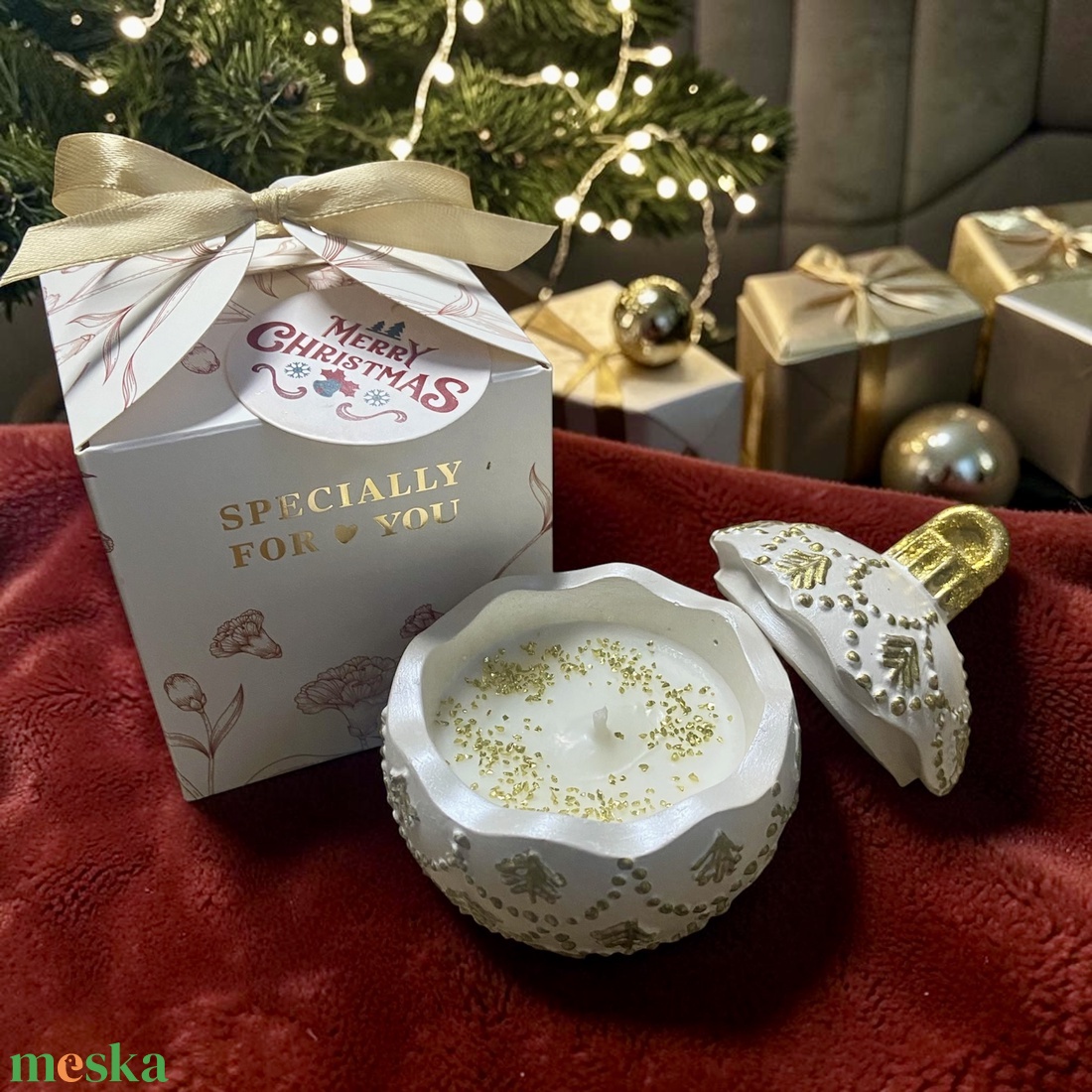 Karácsonyigömb-gyertya/ Limitált darabszám - otthon & életmód - gyertya, illat, aroma - aromalámpa - Meska.hu
