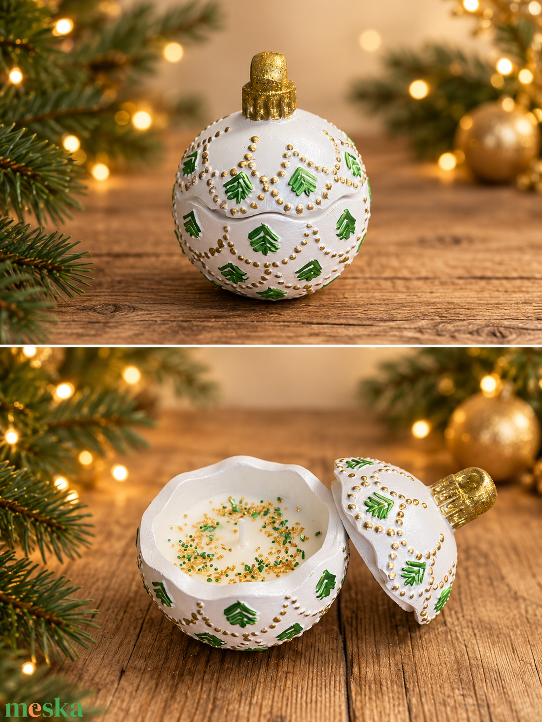 Karácsonyigömb-gyertya/ Limitált darabszám - otthon & életmód - gyertya, illat, aroma - aromalámpa - Meska.hu