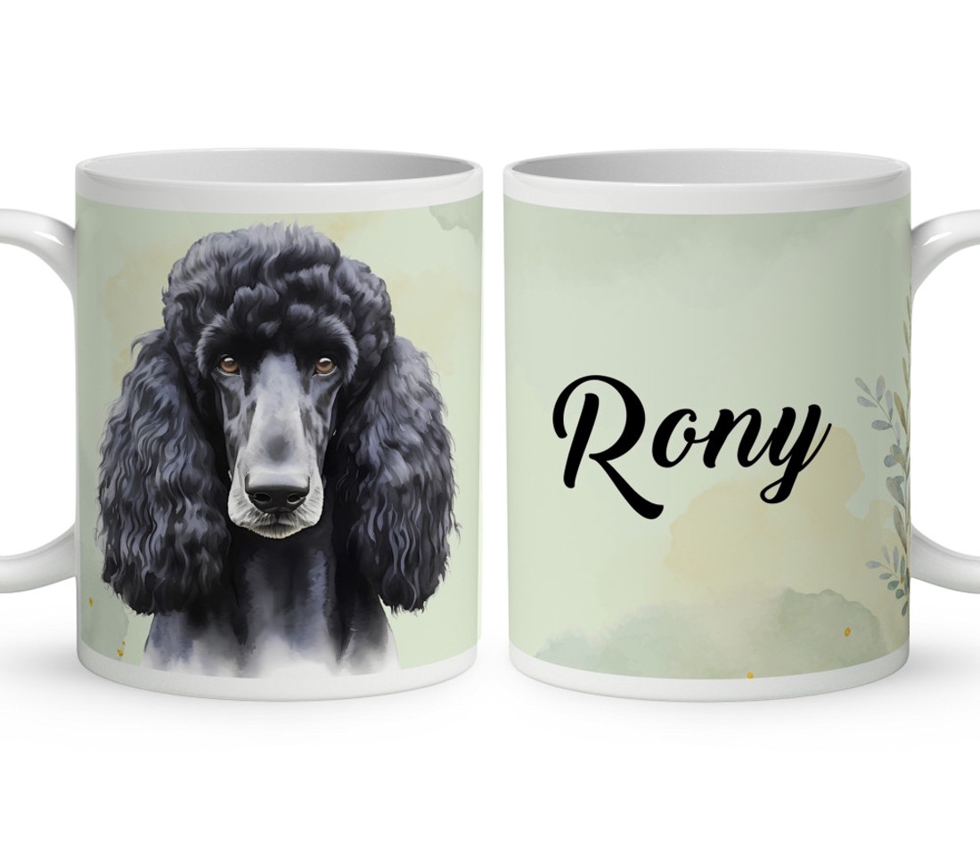 Névvel kérhető - Fekete óriás uszkár portré mintás bögre - otthon & életmód - konyhafelszerelés, tálalás - tálalás - bögre & csésze - Meska.hu