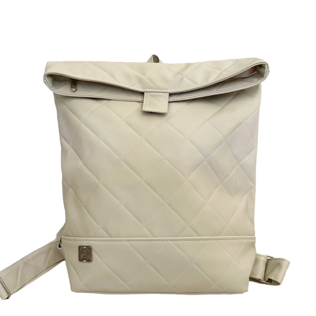 SuziartBag Drapp steppelt hátizsák - táska & tok - kézitáska & válltáska - válltáska - Meska.hu