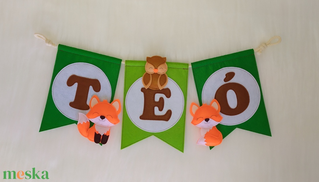 Teó - zászlófüzér (RENDELHETŐ) - otthon & életmód - dekoráció - fali és függő dekoráció - girland, zászlófűzér - Meska.hu Teó - zászlófüzér (RENDELHETŐ) - otthon & életmód - dekoráció - fali és függő dekoráció - girland, zászlófűzér - Meska.hu