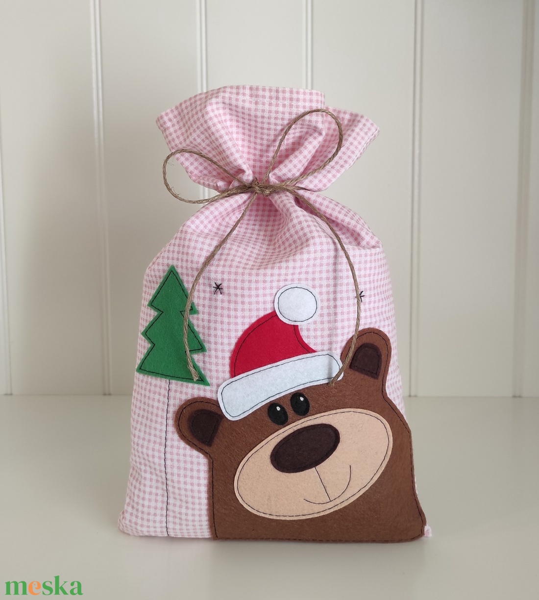 Macis zsák - karácsony - mikulás - mikulás zsák - Meska.hu