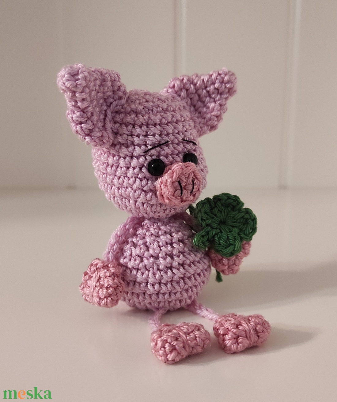 Késztermék! Amigurumi ujjbáb - Kismalac - játék & sport - bábok - ujjbáb - Meska.hu