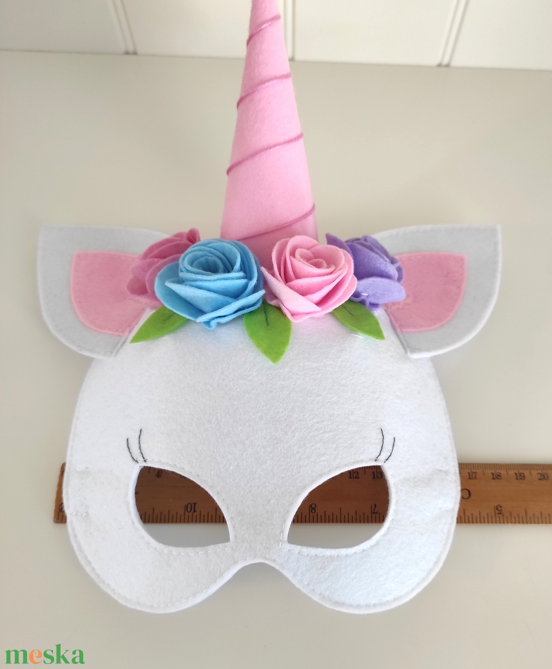 KÉSZLETEN!  Unikornis álarc - fehér - ruha & divat - jelmez & álarc - álarc - Meska.hu