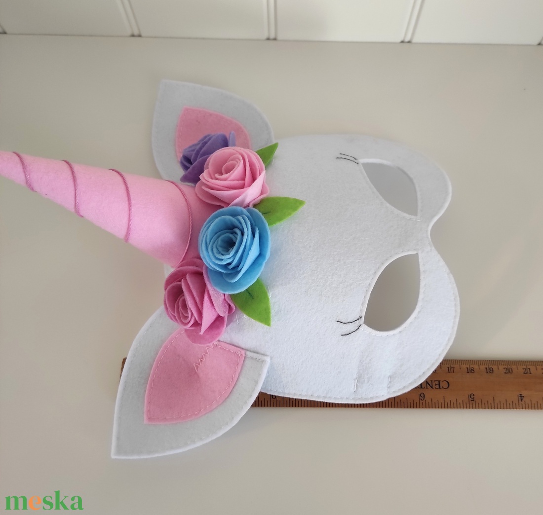 KÉSZLETEN!  Unikornis álarc - fehér - ruha & divat - jelmez & álarc - álarc - Meska.hu